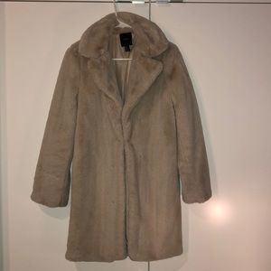 Faux fur trench